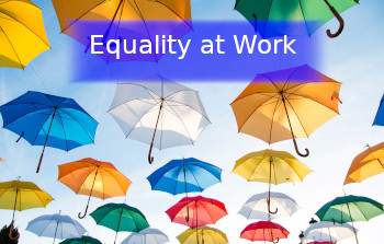 a collection of coloured umbrellas showing equality at work